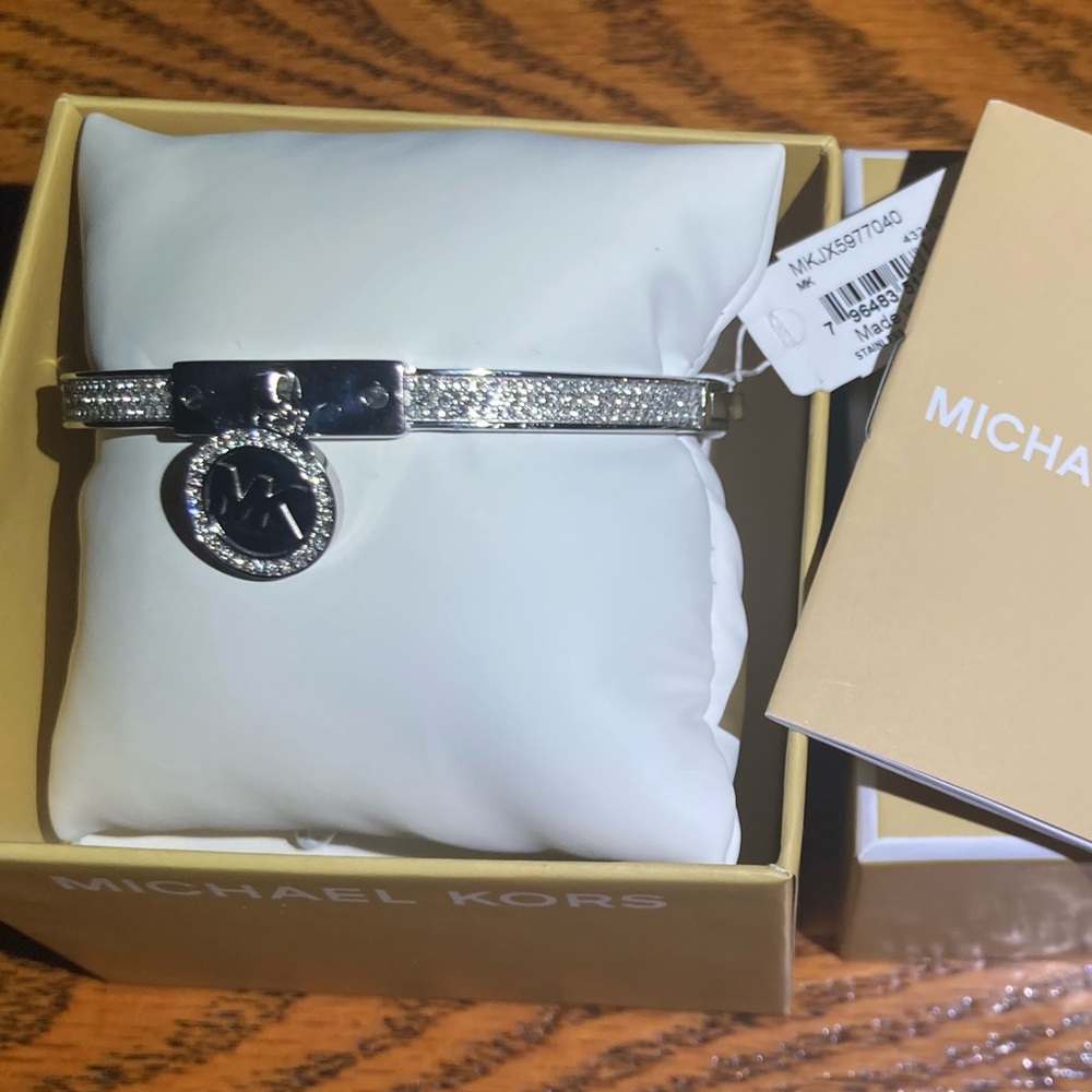 Michael Kors Silver Bracelet with Crystals